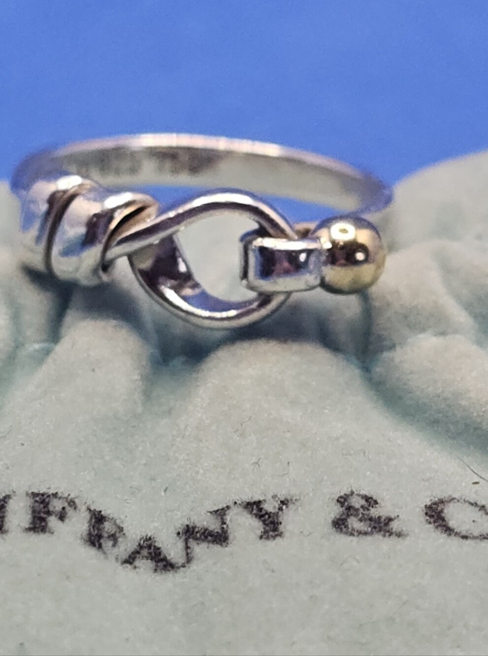 Tiffany & Co. Hook And Eye Ring — 925 Silver With 18K Gold 750